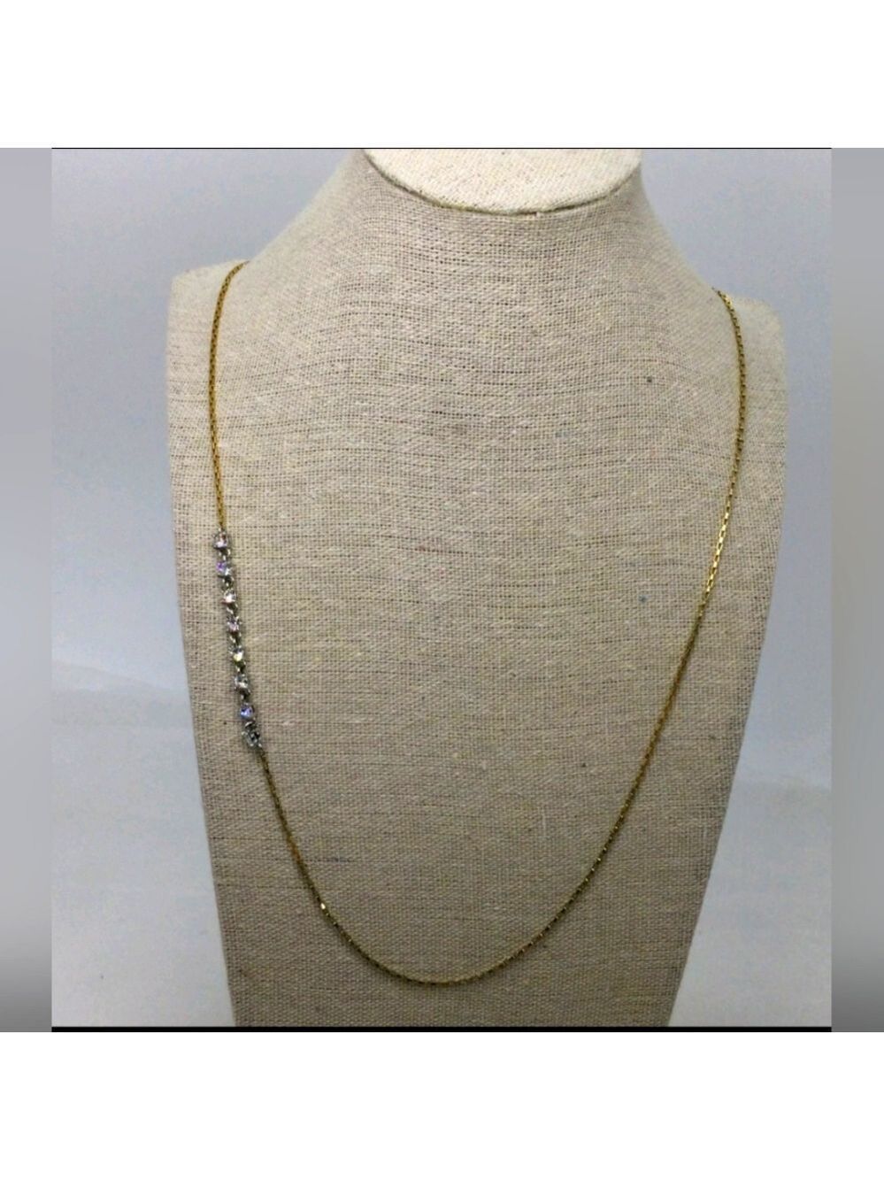 Juicy Couture Clear Rhinestone Box Chain Necklace 20"